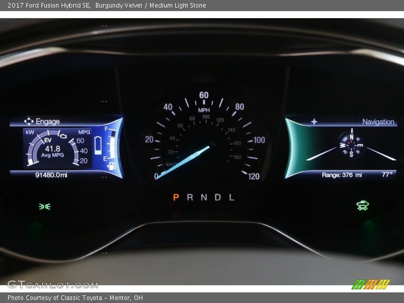 Burgundy Velvet / Medium Light Stone 2017 Ford Fusion Hybrid SE