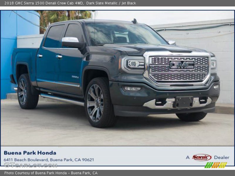 Dark Slate Metallic / Jet Black 2018 GMC Sierra 1500 Denali Crew Cab 4WD