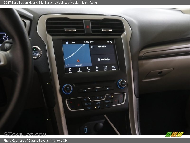 Burgundy Velvet / Medium Light Stone 2017 Ford Fusion Hybrid SE