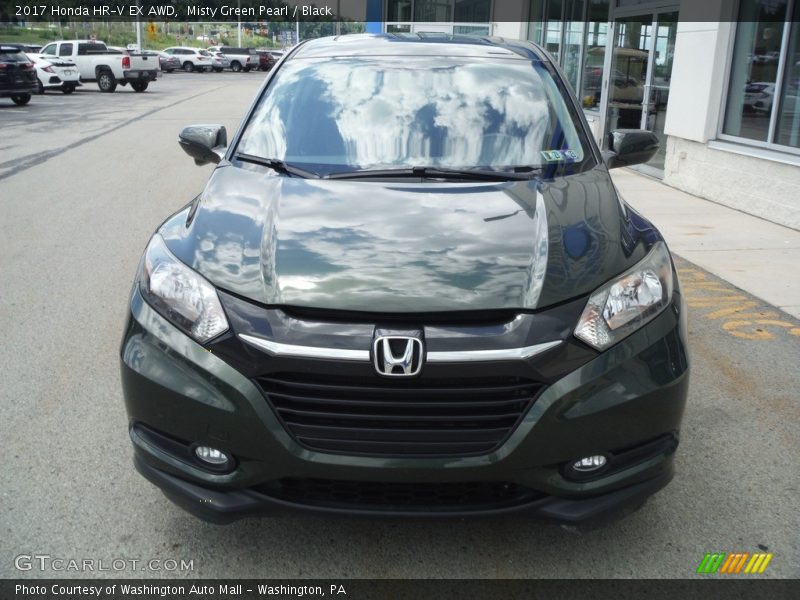 Misty Green Pearl / Black 2017 Honda HR-V EX AWD