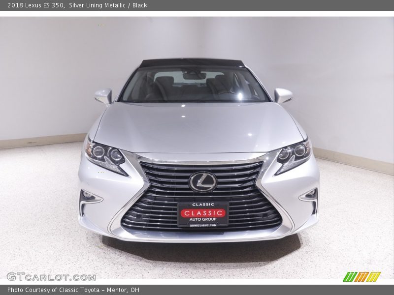 Silver Lining Metallic / Black 2018 Lexus ES 350