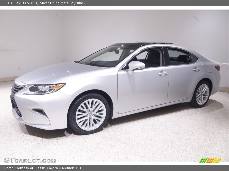 Silver Lining Metallic / Black 2018 Lexus ES 350