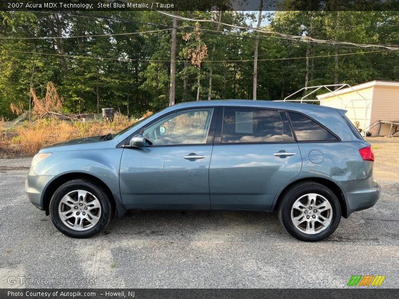 Steel Blue Metallic / Taupe 2007 Acura MDX Technology