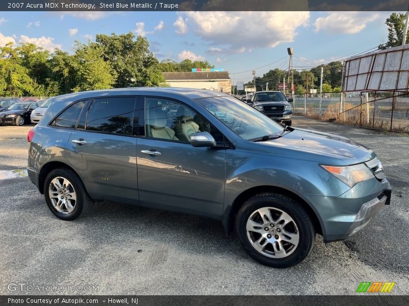 Steel Blue Metallic / Taupe 2007 Acura MDX Technology