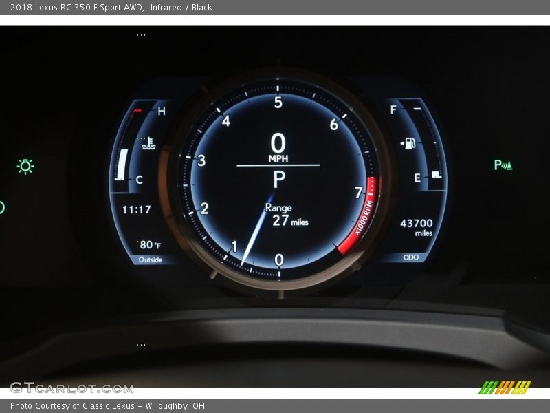  2018 RC 350 F Sport AWD 350 F Sport AWD Gauges