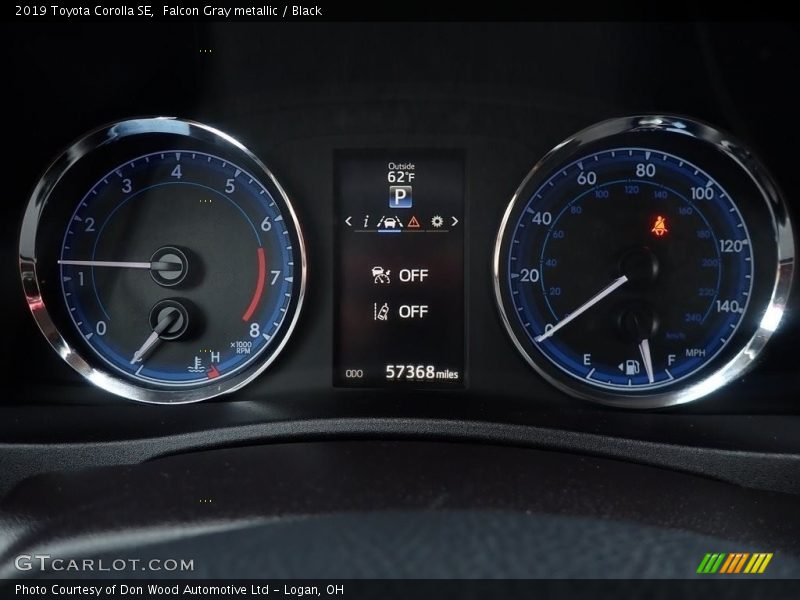 Falcon Gray metallic / Black 2019 Toyota Corolla SE