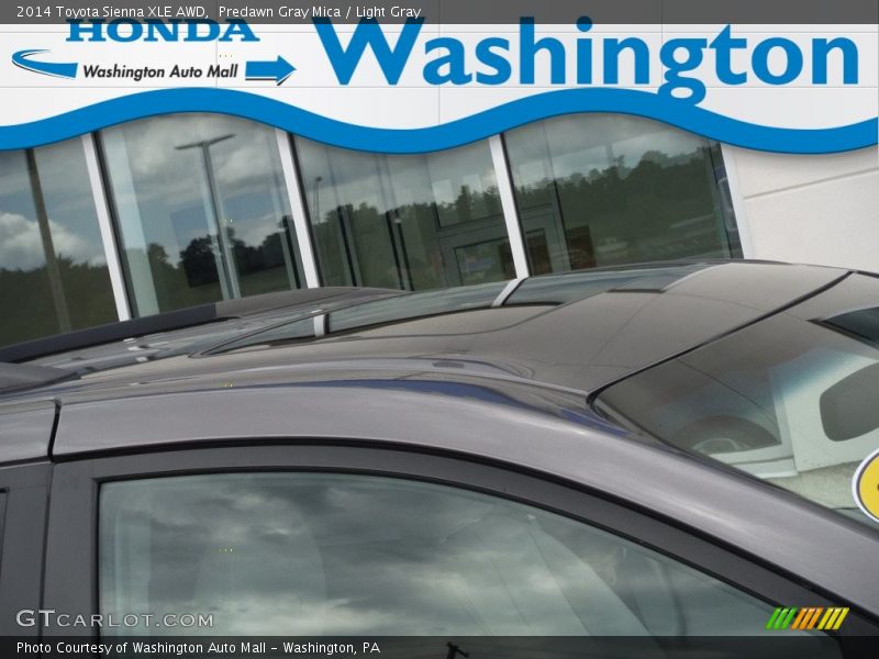 Predawn Gray Mica / Light Gray 2014 Toyota Sienna XLE AWD