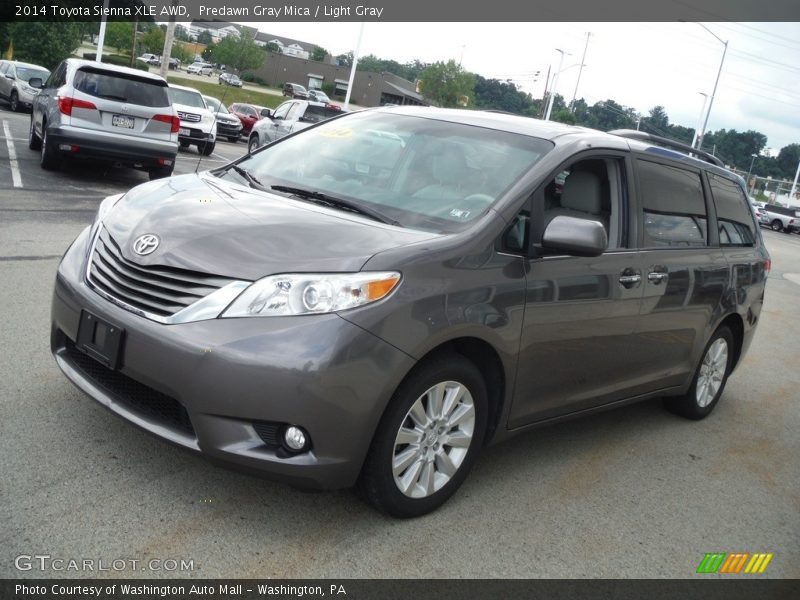 Predawn Gray Mica / Light Gray 2014 Toyota Sienna XLE AWD