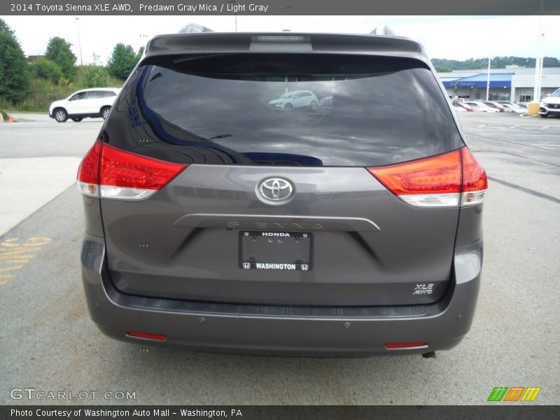 Predawn Gray Mica / Light Gray 2014 Toyota Sienna XLE AWD