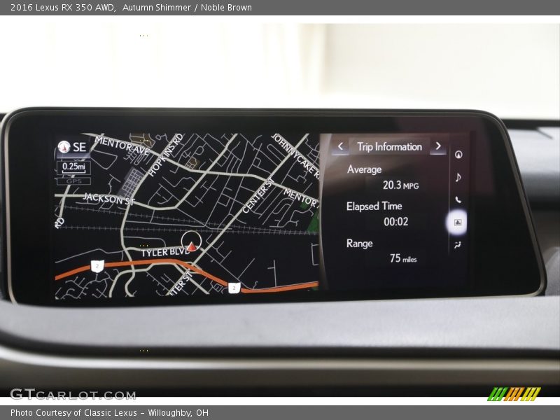 Navigation of 2016 RX 350 AWD