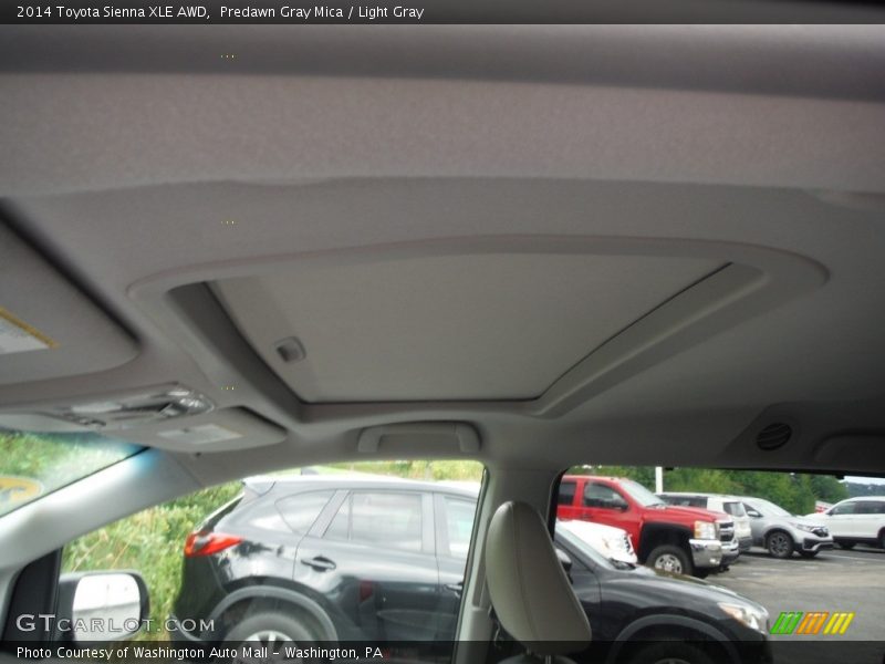 Predawn Gray Mica / Light Gray 2014 Toyota Sienna XLE AWD