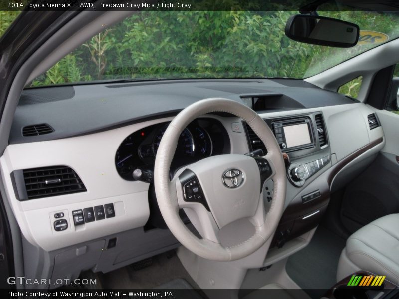 Predawn Gray Mica / Light Gray 2014 Toyota Sienna XLE AWD