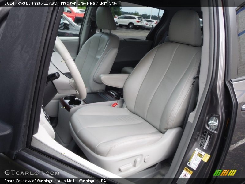 Predawn Gray Mica / Light Gray 2014 Toyota Sienna XLE AWD