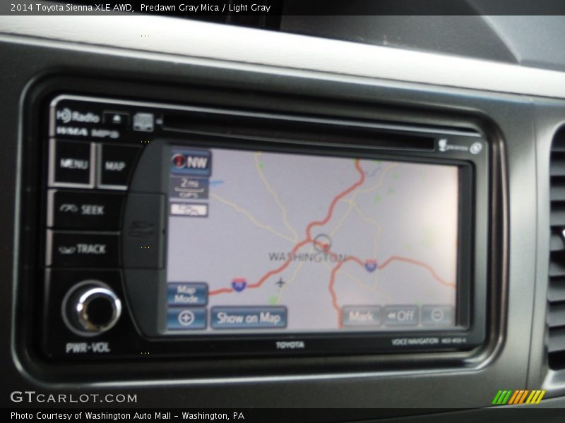 Predawn Gray Mica / Light Gray 2014 Toyota Sienna XLE AWD