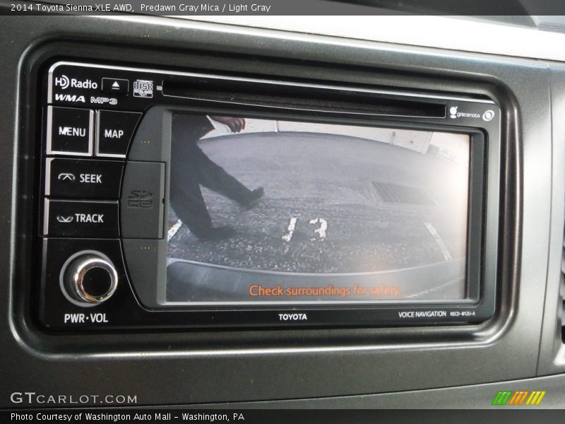 Predawn Gray Mica / Light Gray 2014 Toyota Sienna XLE AWD