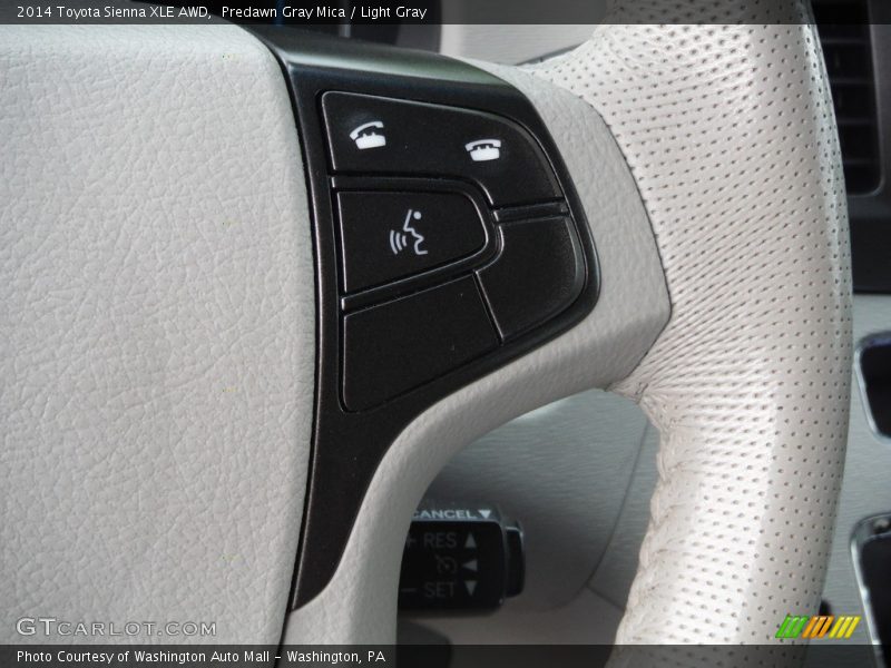 Predawn Gray Mica / Light Gray 2014 Toyota Sienna XLE AWD