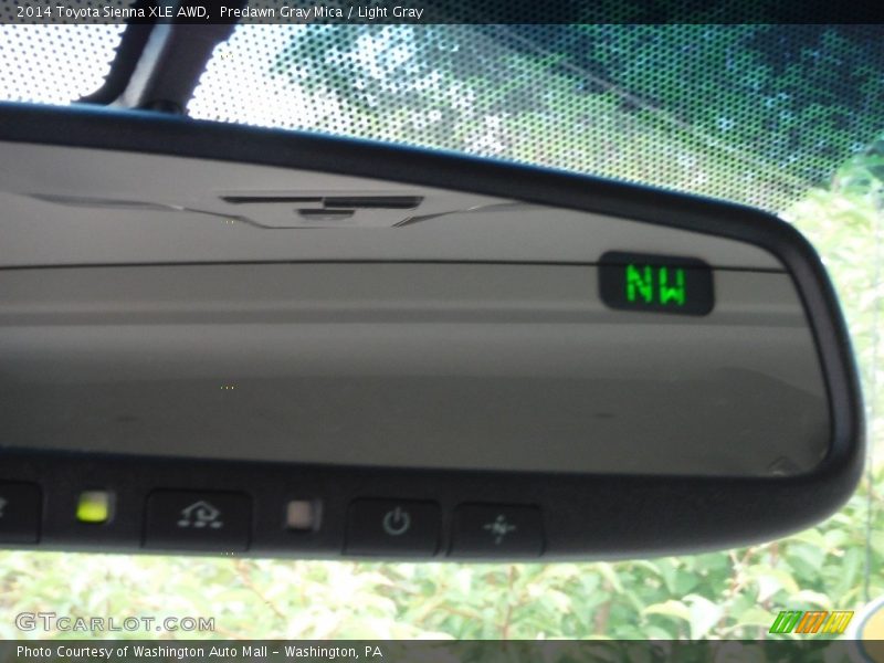 Predawn Gray Mica / Light Gray 2014 Toyota Sienna XLE AWD