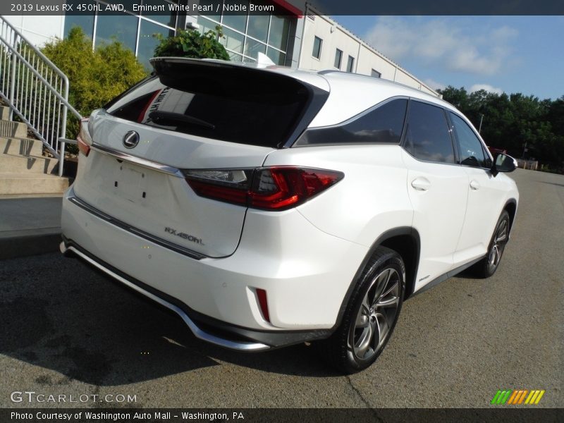Eminent White Pearl / Noble Brown 2019 Lexus RX 450hL AWD