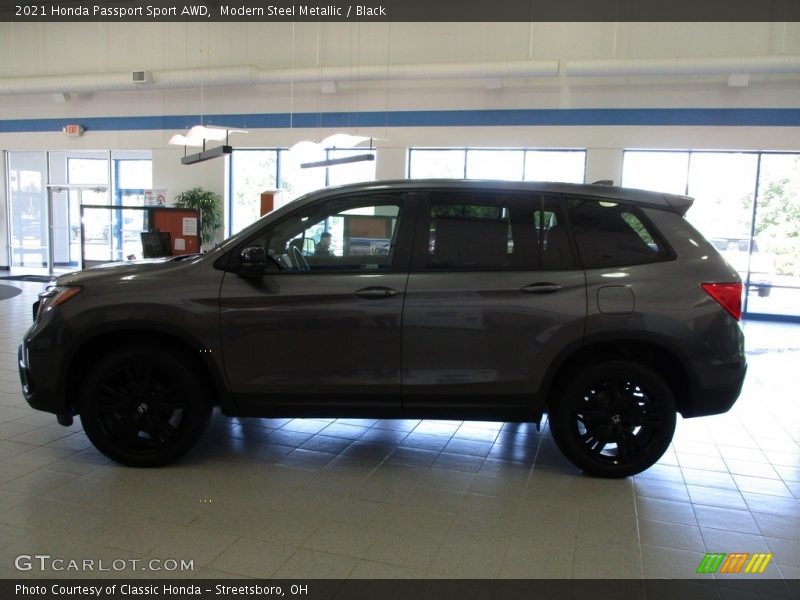 Modern Steel Metallic / Black 2021 Honda Passport Sport AWD