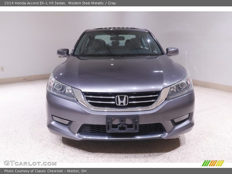Modern Steel Metallic / Gray 2014 Honda Accord EX-L V6 Sedan