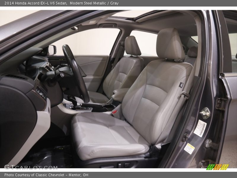 Modern Steel Metallic / Gray 2014 Honda Accord EX-L V6 Sedan