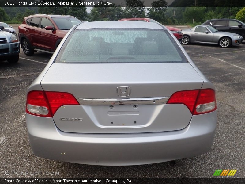 Alabaster Silver Metallic / Gray 2011 Honda Civic LX Sedan