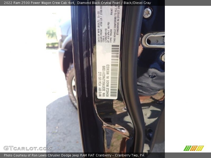 Diamond Black Crystal Pearl / Black/Diesel Gray 2022 Ram 2500 Power Wagon Crew Cab 4x4
