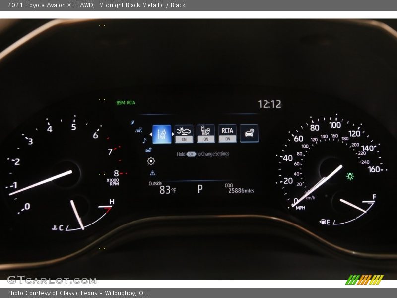 Midnight Black Metallic / Black 2021 Toyota Avalon XLE AWD