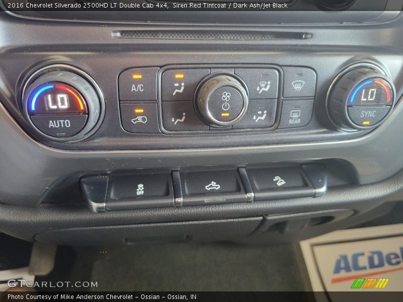 Controls of 2016 Silverado 2500HD LT Double Cab 4x4