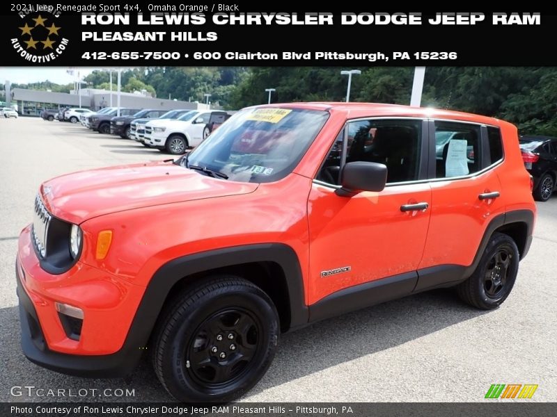 Omaha Orange / Black 2021 Jeep Renegade Sport 4x4