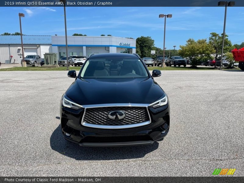 Black Obsidian / Graphite 2019 Infiniti QX50 Essential AWD