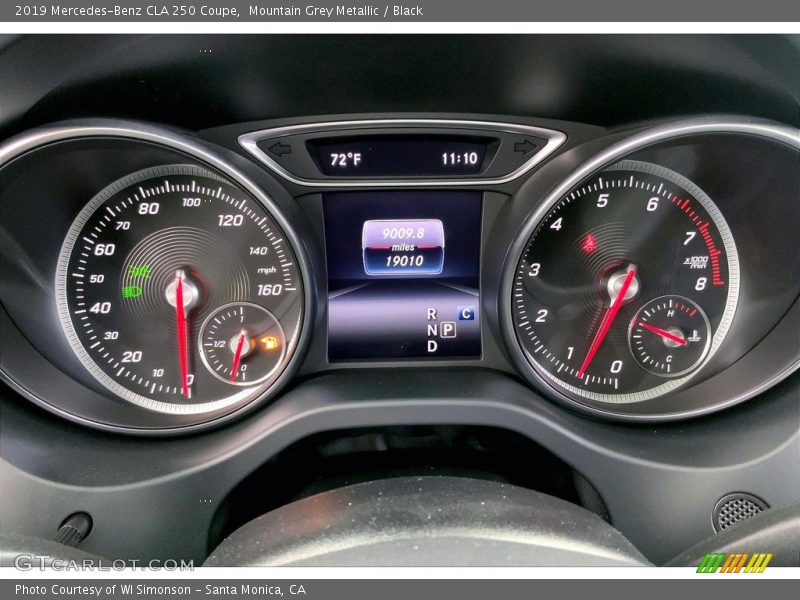 Mountain Grey Metallic / Black 2019 Mercedes-Benz CLA 250 Coupe