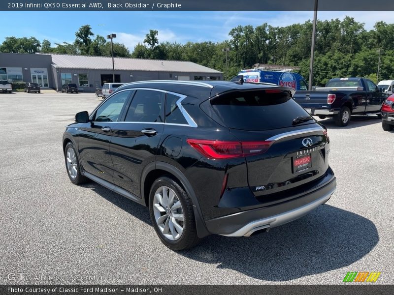 Black Obsidian / Graphite 2019 Infiniti QX50 Essential AWD