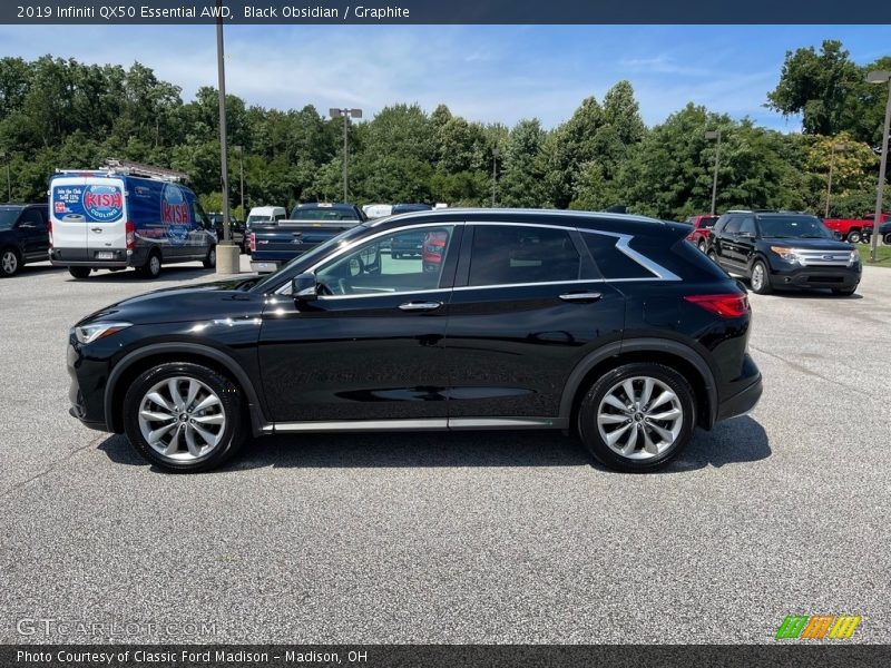 Black Obsidian / Graphite 2019 Infiniti QX50 Essential AWD