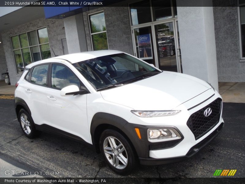 Chalk White / Gray/Black 2019 Hyundai Kona SE AWD