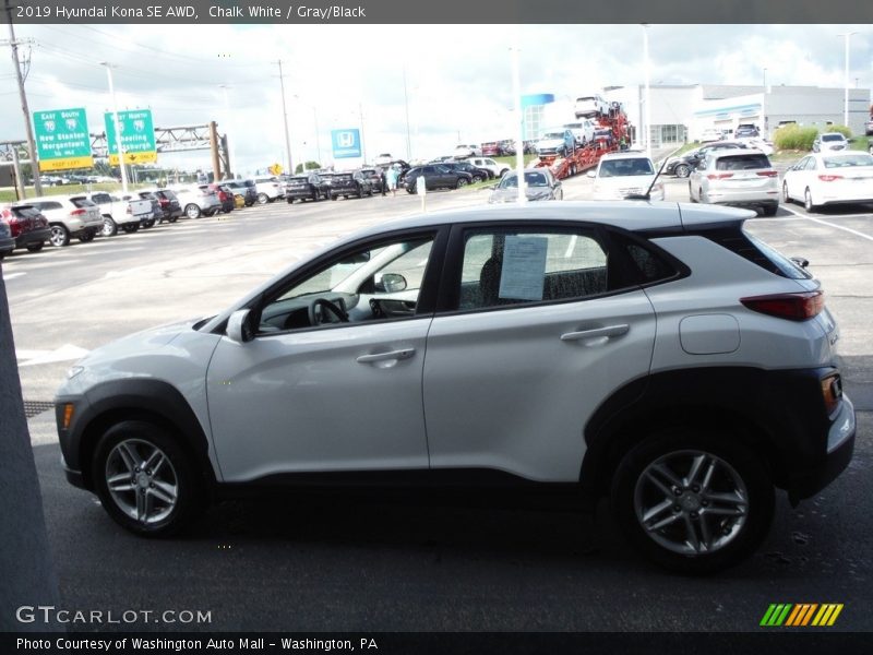 Chalk White / Gray/Black 2019 Hyundai Kona SE AWD