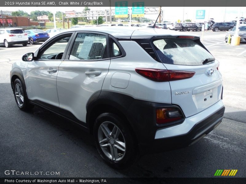 Chalk White / Gray/Black 2019 Hyundai Kona SE AWD