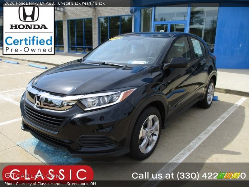 Crystal Black Pearl / Black 2020 Honda HR-V LX AWD