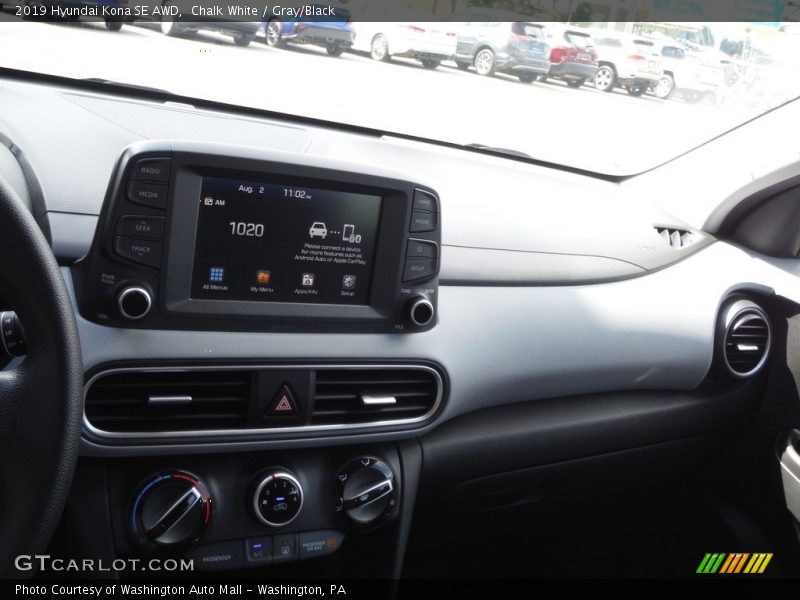 Chalk White / Gray/Black 2019 Hyundai Kona SE AWD