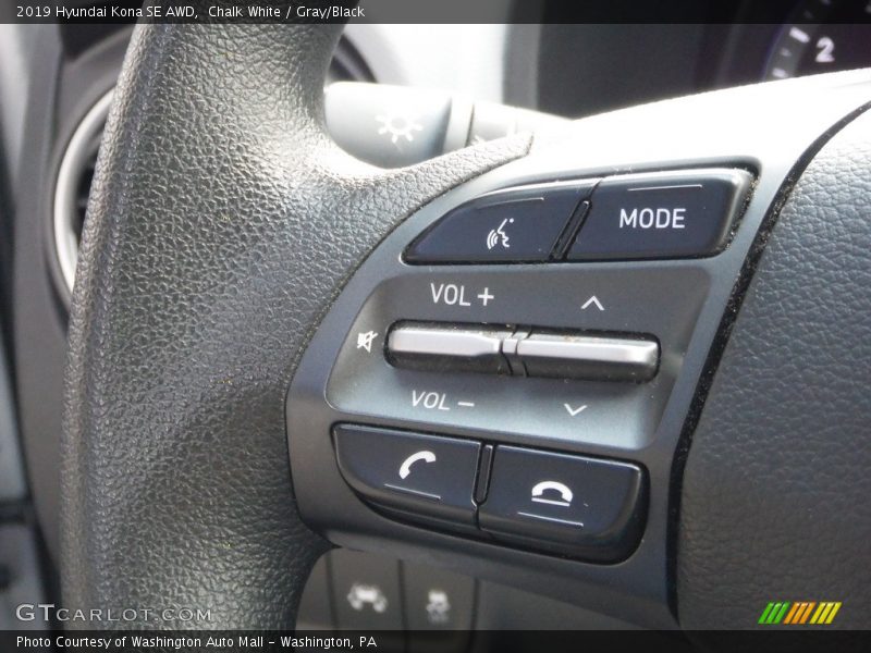 Chalk White / Gray/Black 2019 Hyundai Kona SE AWD