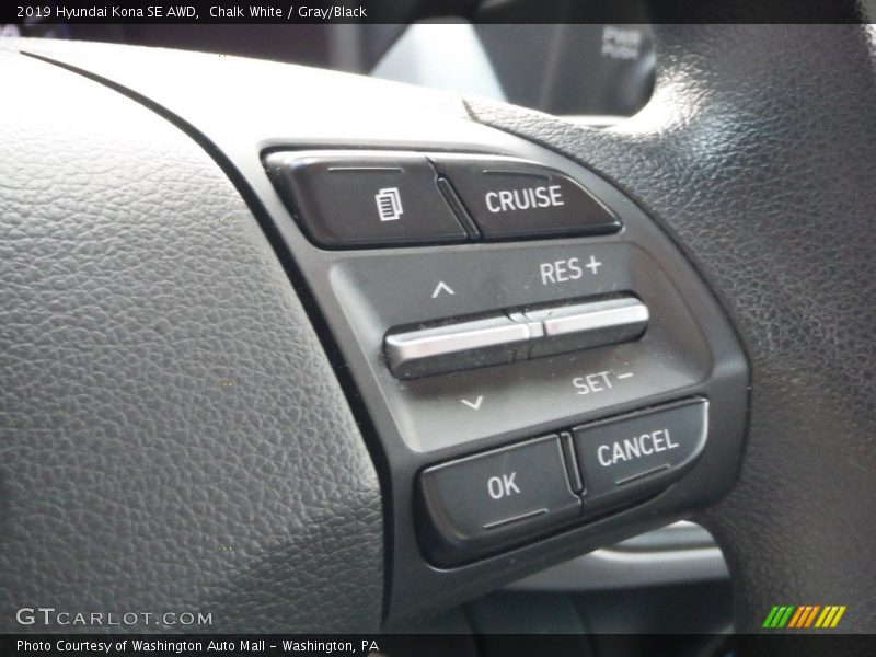 Chalk White / Gray/Black 2019 Hyundai Kona SE AWD