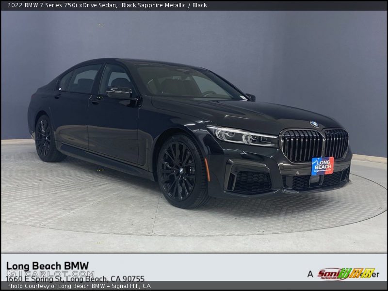 Black Sapphire Metallic / Black 2022 BMW 7 Series 750i xDrive Sedan