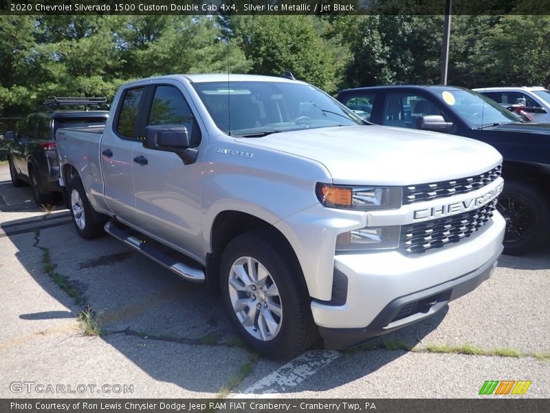 Silver Ice Metallic / Jet Black 2020 Chevrolet Silverado 1500 Custom Double Cab 4x4