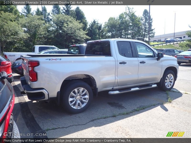 Silver Ice Metallic / Jet Black 2020 Chevrolet Silverado 1500 Custom Double Cab 4x4