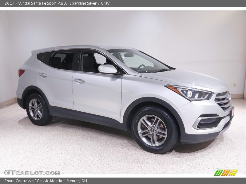 Sparkling Silver / Gray 2017 Hyundai Santa Fe Sport AWD