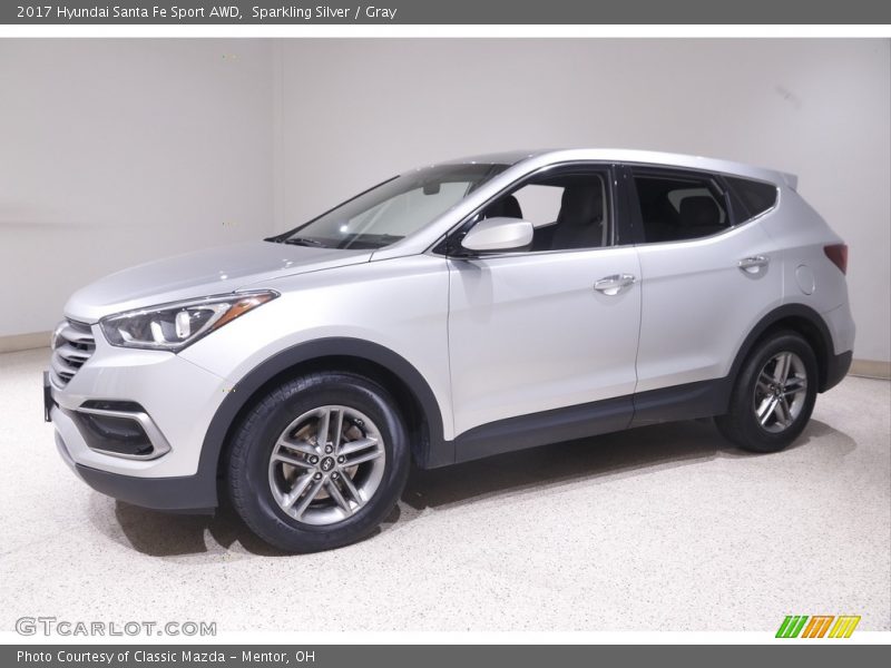 Sparkling Silver / Gray 2017 Hyundai Santa Fe Sport AWD