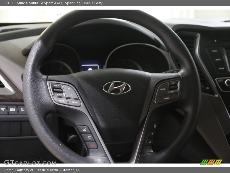 Sparkling Silver / Gray 2017 Hyundai Santa Fe Sport AWD
