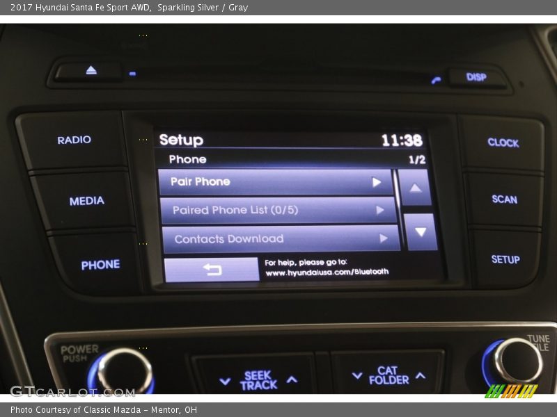 Sparkling Silver / Gray 2017 Hyundai Santa Fe Sport AWD