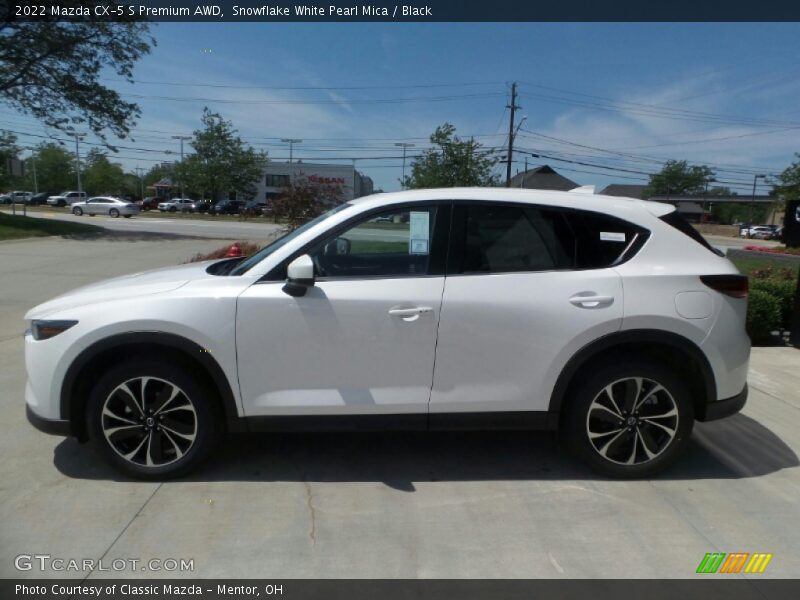Snowflake White Pearl Mica / Black 2022 Mazda CX-5 S Premium AWD