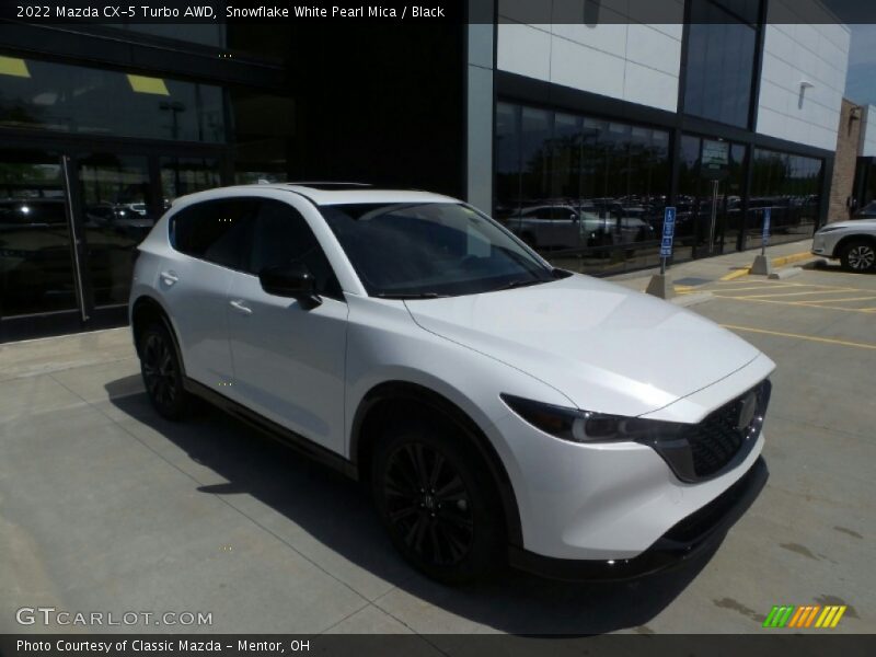 Snowflake White Pearl Mica / Black 2022 Mazda CX-5 Turbo AWD